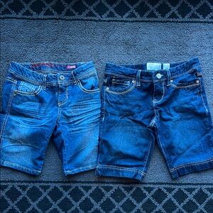 2 pair of Blue Denim Kids Shorts, Arizona and Old Navy